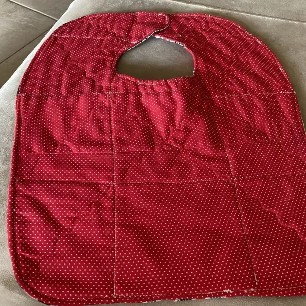 Hand Crafted Quilted Reversible Baby Bib